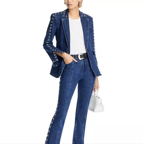 Cinq a sept Milly Studded Denim Jacket - Picture 6 of 7
